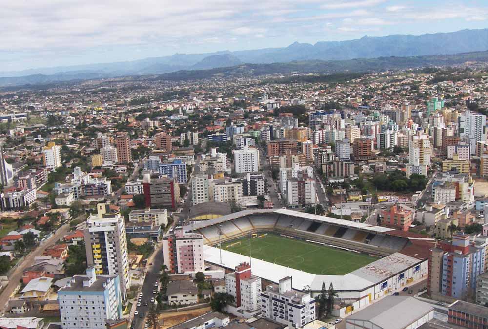 Imagem aérea da cidade de Criciúma