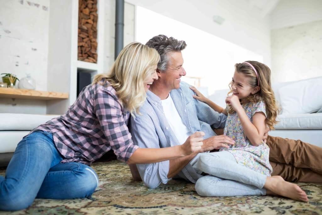 Família morando na casa dos seus sonhos