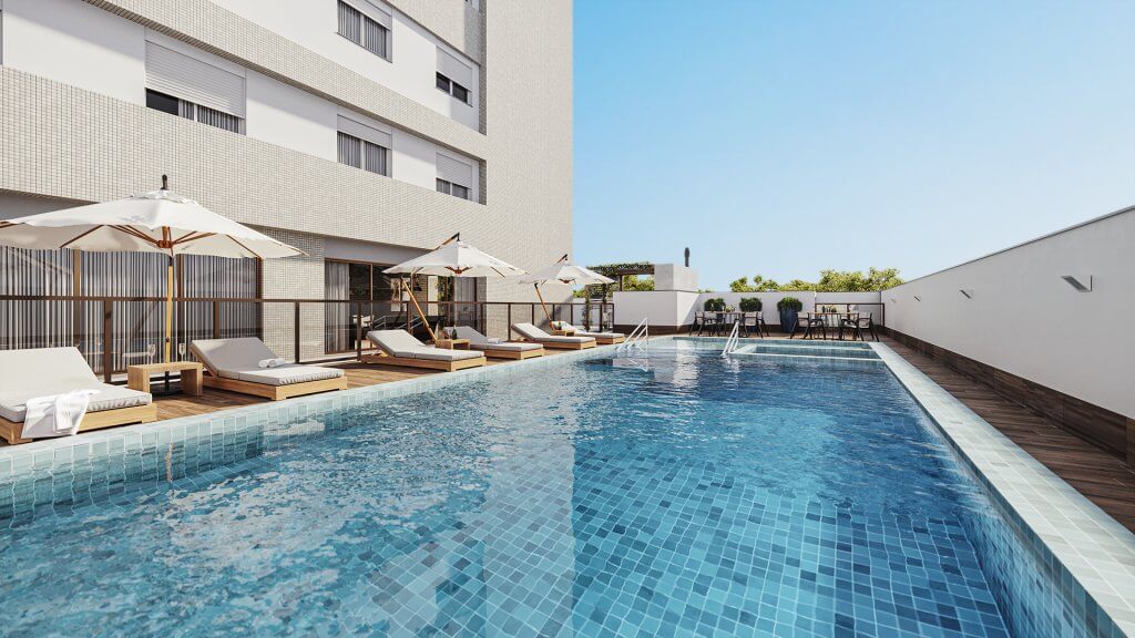 Piscina adulto do residencial Tremezzo