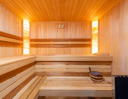 Sauna iluminada