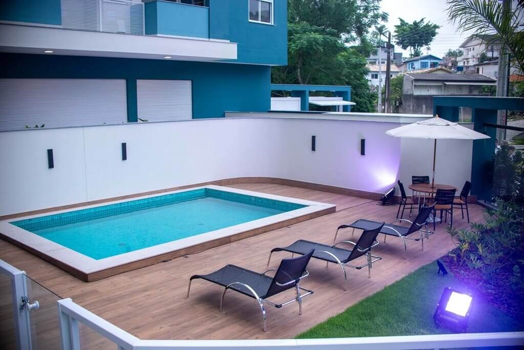 piscina na entrega do Lovere Residencial