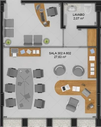 Sala comercial (Final 2 - Final 3 possui a mesma rebatida)