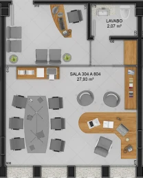 Sala comercial (Final 2 - Final 5 possui a mesma rebatida)